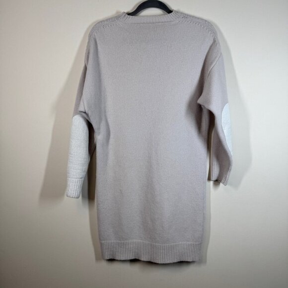 Stella McCartney Wool Cashmere Printed Sleeve Neutral Tunic Sweater Size 38 - Picture 4 of 16